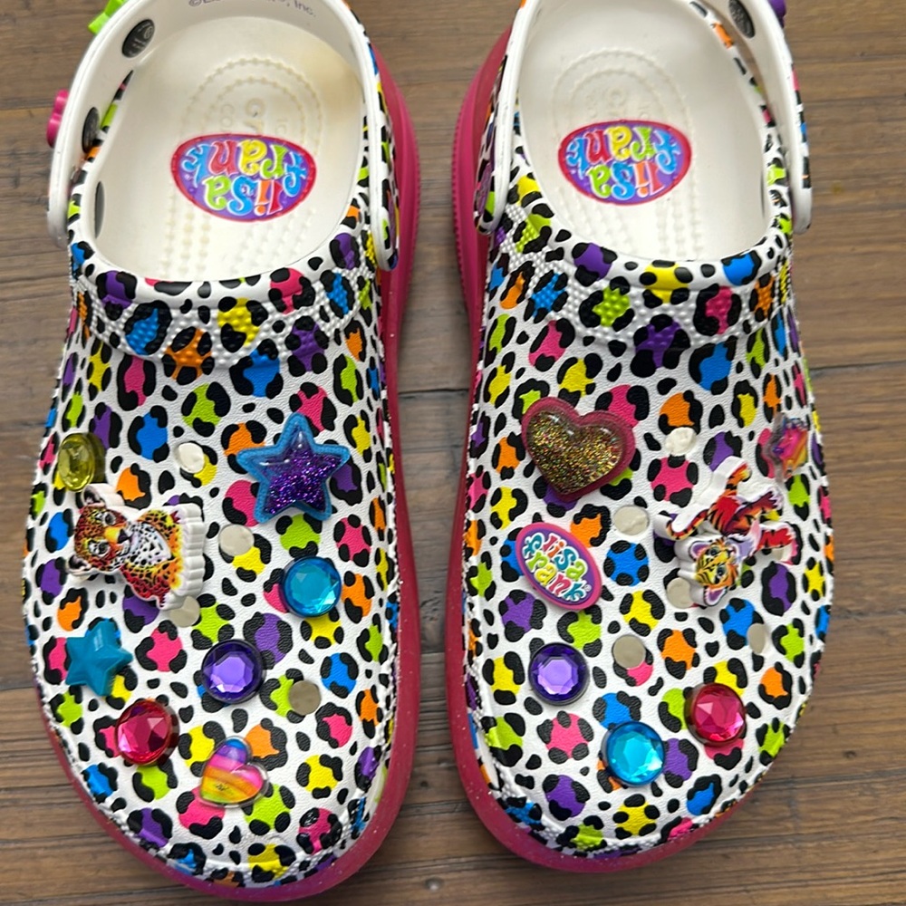 Lisa Frank mega crush clogs size 9 women’s only worn a couple of times